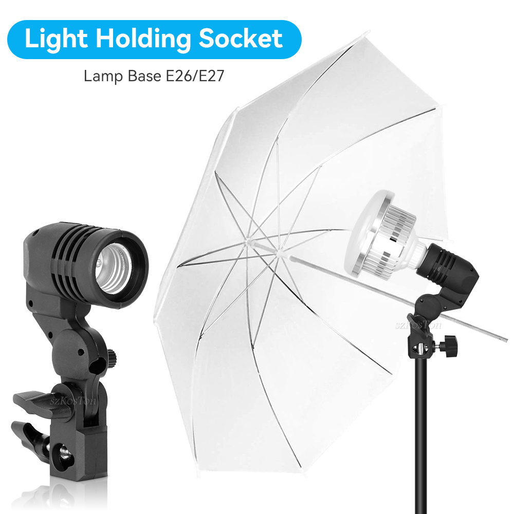 Photography Bulb - 2PCS/1PC E27 Single Head Bulb Holder
