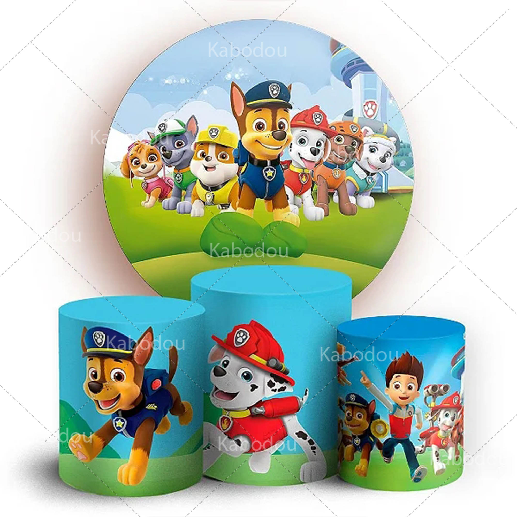 Photography Sport - Paws Patrols Round Backdrop Dog Kid