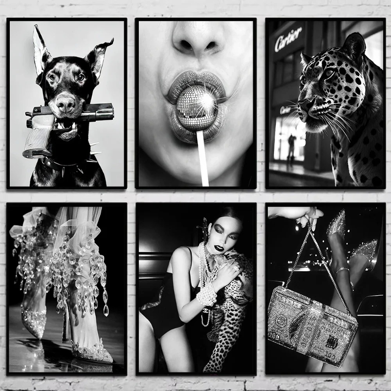 Black and White Fashion Vintag - đánh giá và giá Photography Poster