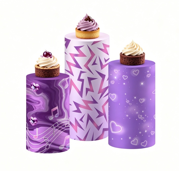 Purple Kpop Music Note Cylinde - đánh giá và giá Backdrop Stand Kit