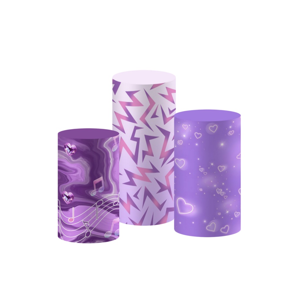 Purple Kpop Music Note Cylinde - đánh giá và giá Backdrop Stand Kit