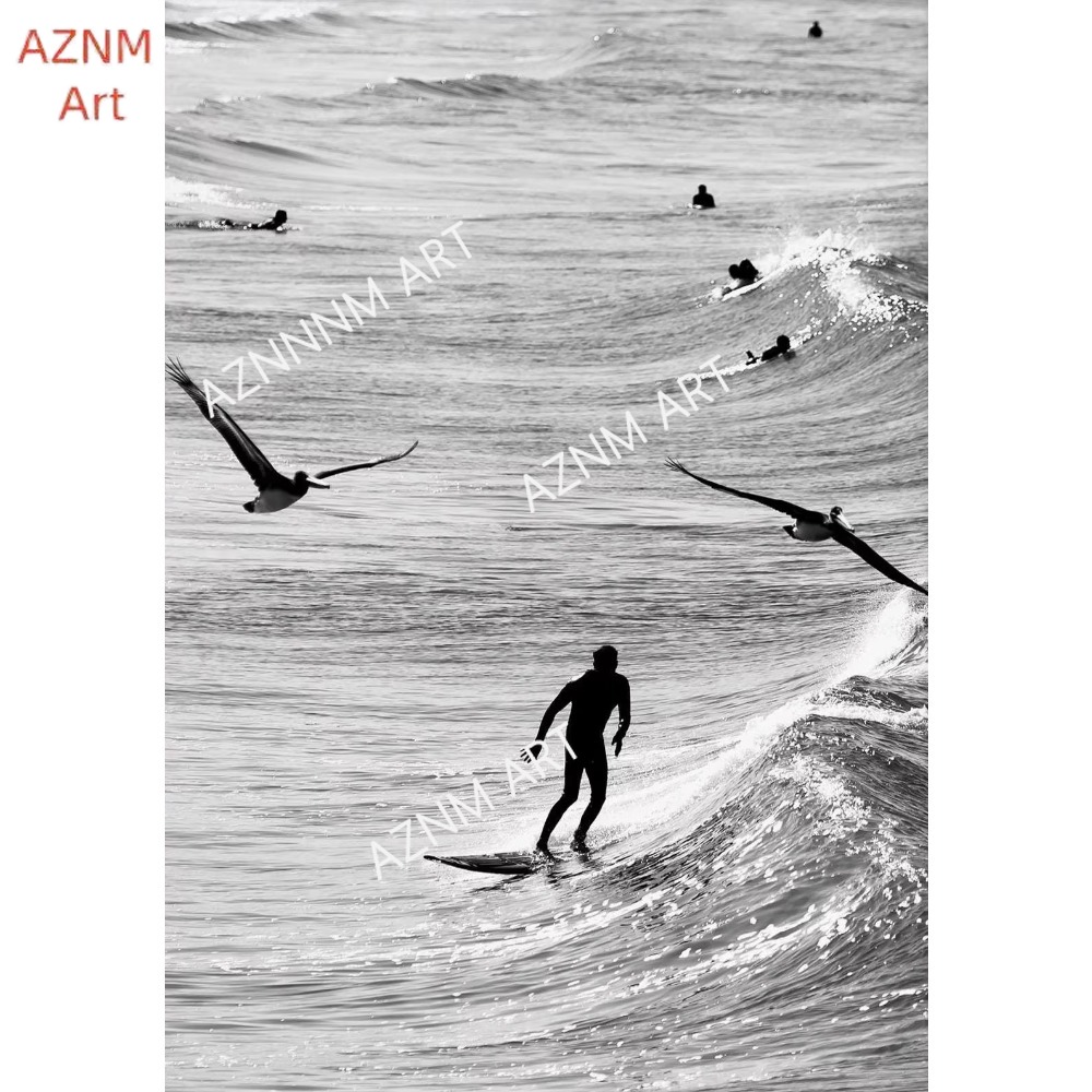 1PC ，Fine Surfing Black and Wh - đánh giá và giá Photography Poster