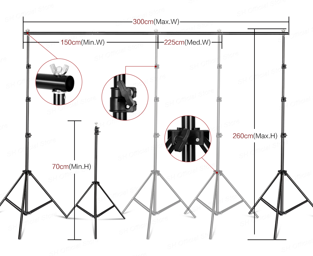 Chụp Ảnh Ảnh Studio Softbox Bộ - đánh giá và giá Backdrop Stand Kit