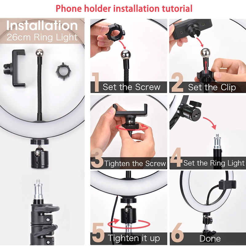 16cm 26cm 33cm LED Ring Lights - đánh giá và giá Photography Bulb