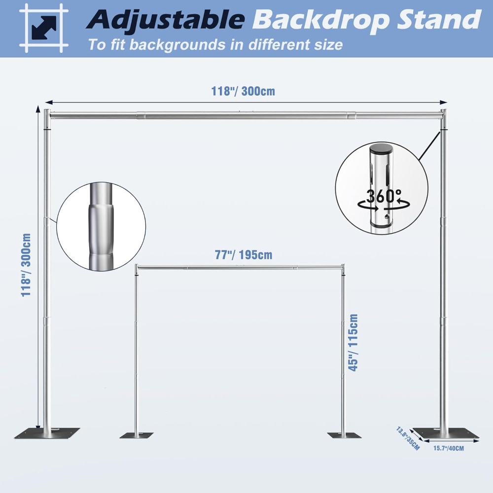 Heavy Duty Backdrop Stand Kit  - đánh giá và giá Backdrop Stand Kit
